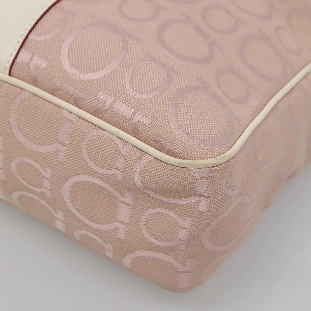 Salvatore Ferragamo Gancini Tote Canvas, PINK, CANVAS, Tote bag