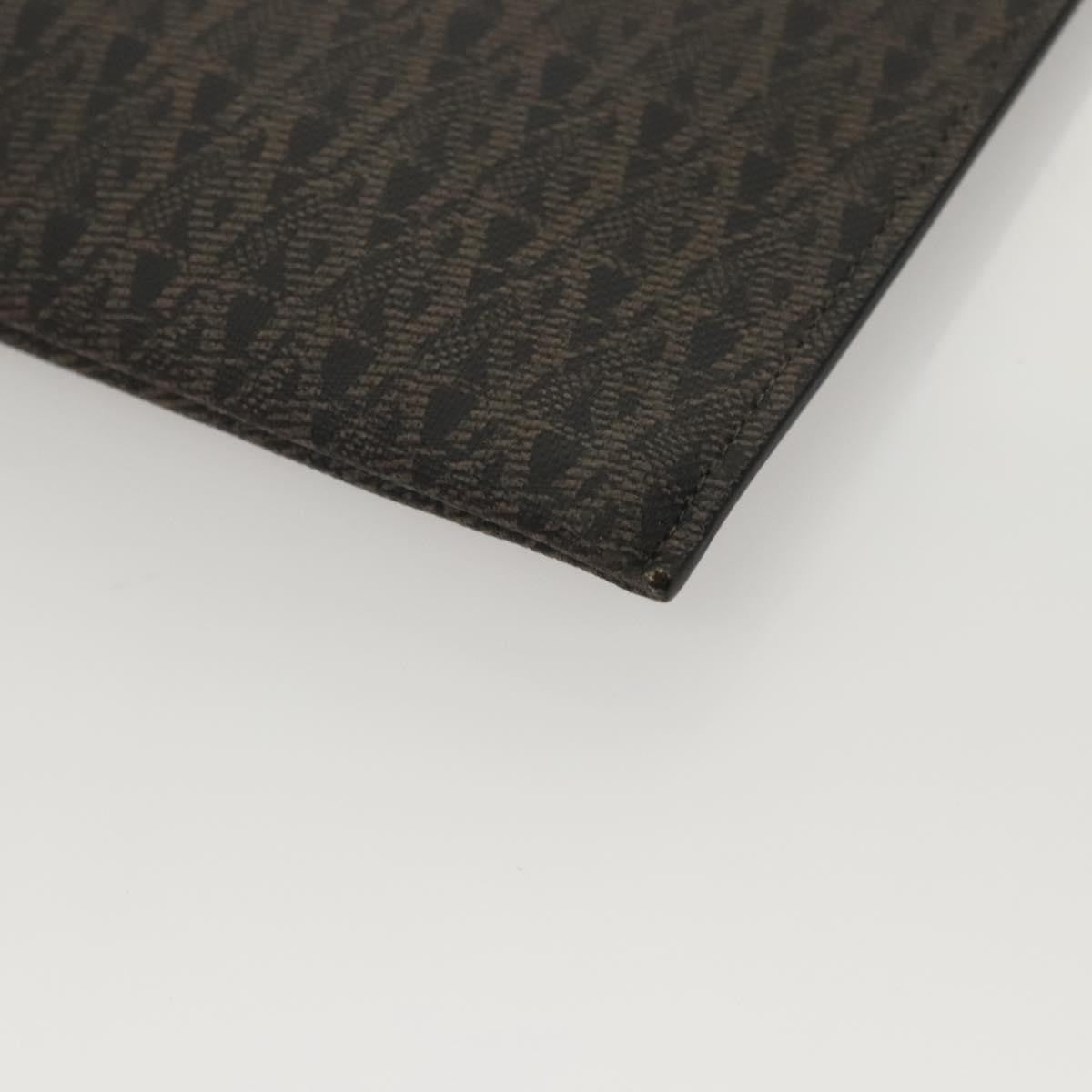 Saint Laurent Zip Pouch Monogram Canvas, BROWN, PVC, Clutche & pouche