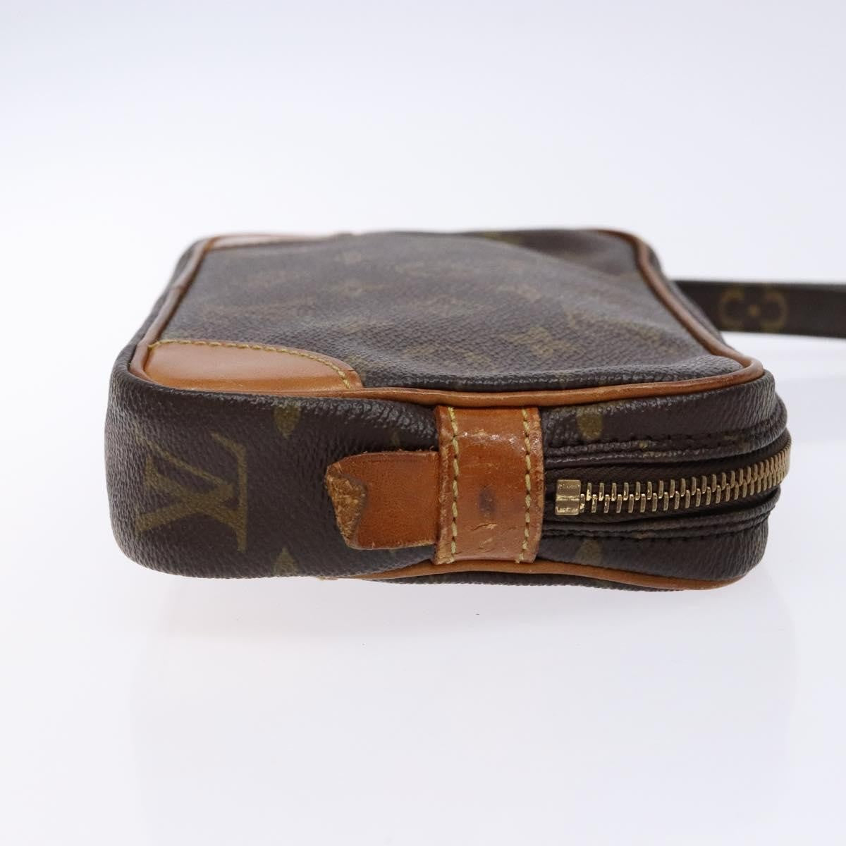 Louis Vuitton Marly Dragonne Clutch Monogram Canvas, BROWN, CANVAS, Clutche & pouche