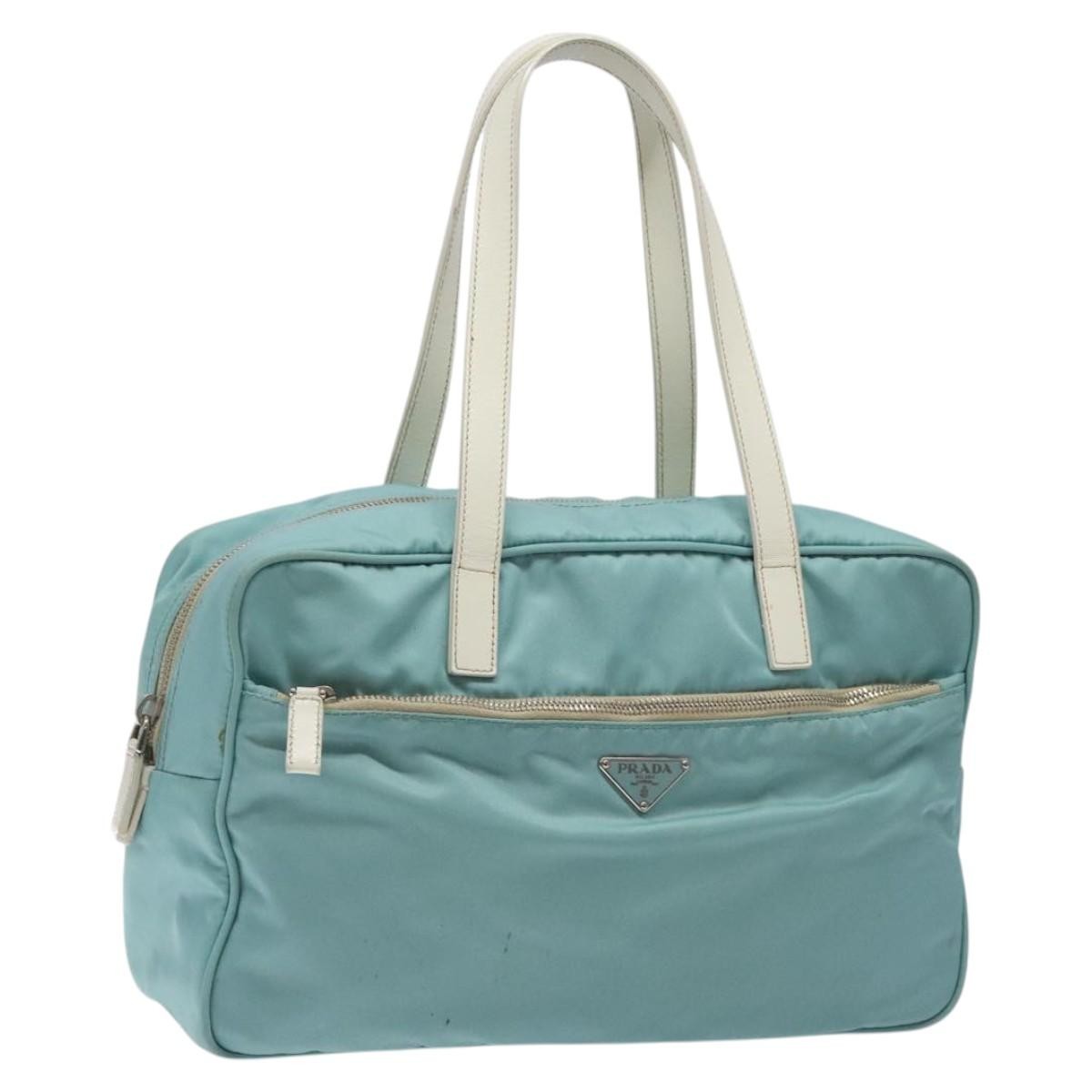 Prada Vintage Handbag Tessuto, BLUE, NYLON, Handbag