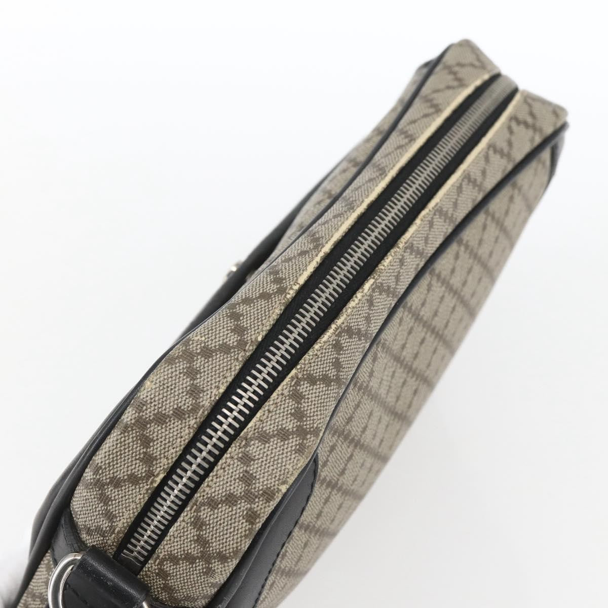 Gucci Wristlet Clutch Diamante Canvas, BEIGE, PVC, Clutche & pouche