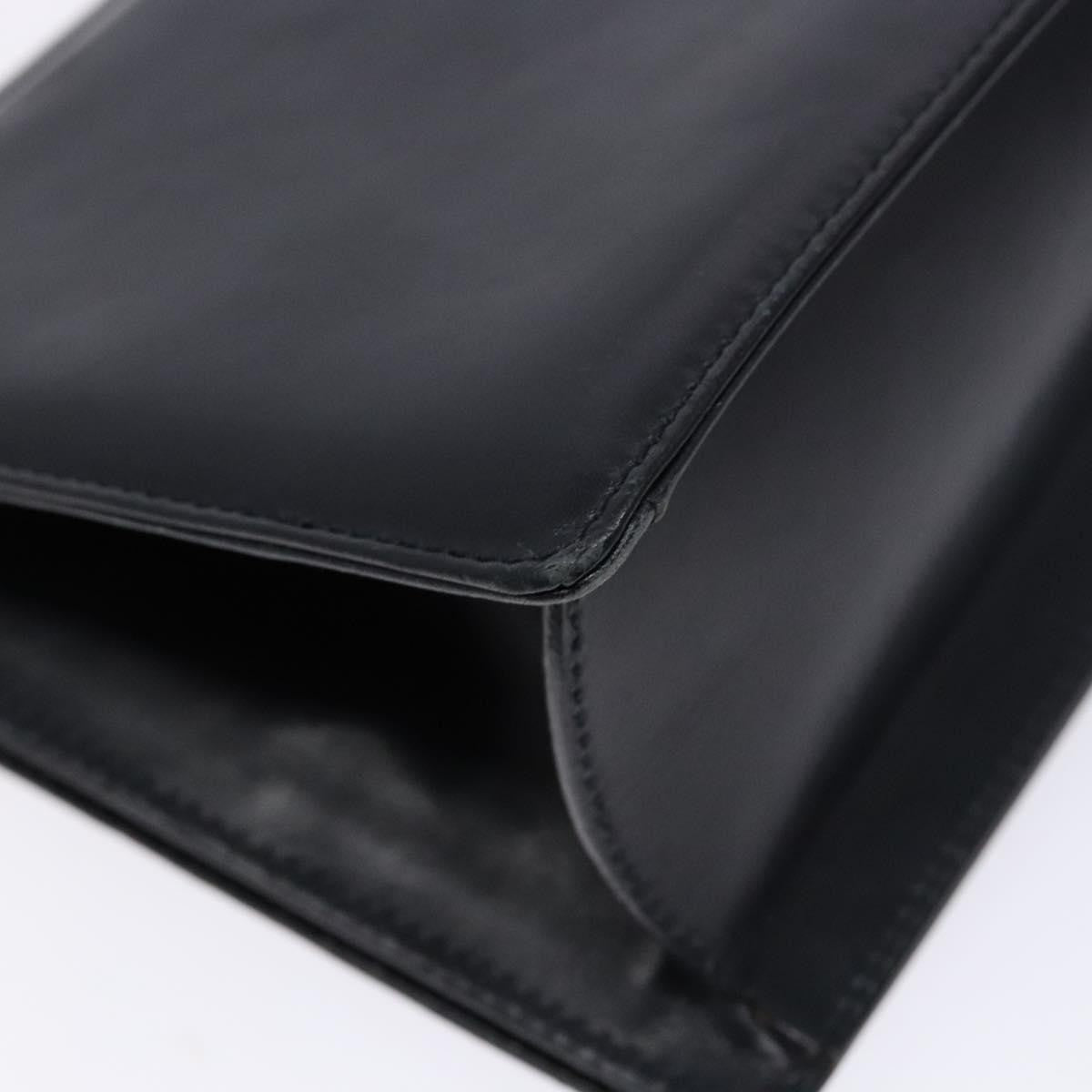 Salvatore Ferragamo Gancini Shoulder Bag Leather, NAVY, LEATHER, Shoulder bag