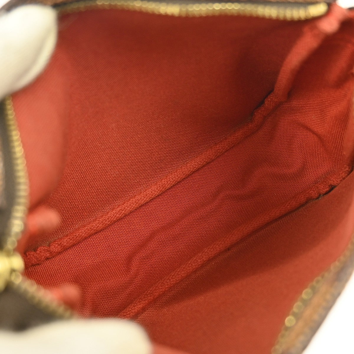 Louis Vuitton Trousse Make Up Bag Damier Canvas, BROWN, CANVAS, Shoulder bag