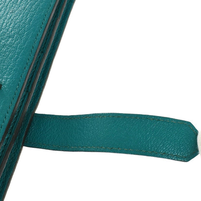 Hermes Bearn Wallet Chevre Mysore, BLUE, LEATHER, Wallets