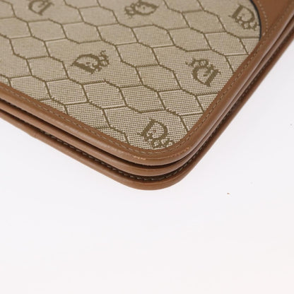 Christian Dior Vintage Honeycomb chain Canvas, BEIGE, CANVAS, Shoulder bag