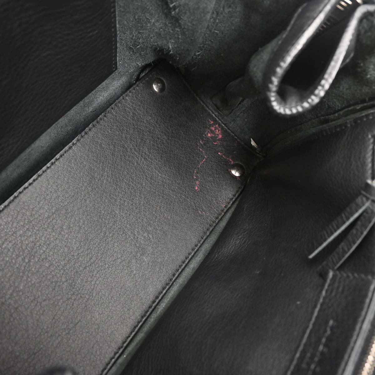 Balenciaga Papier A6 Classic Studs Bag Leather, BLACK, LEATHER, Tote bag