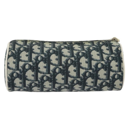 Christian Dior Vintage Trotter Pouch Canvas, NAVY, CANVAS, Clutche & pouche