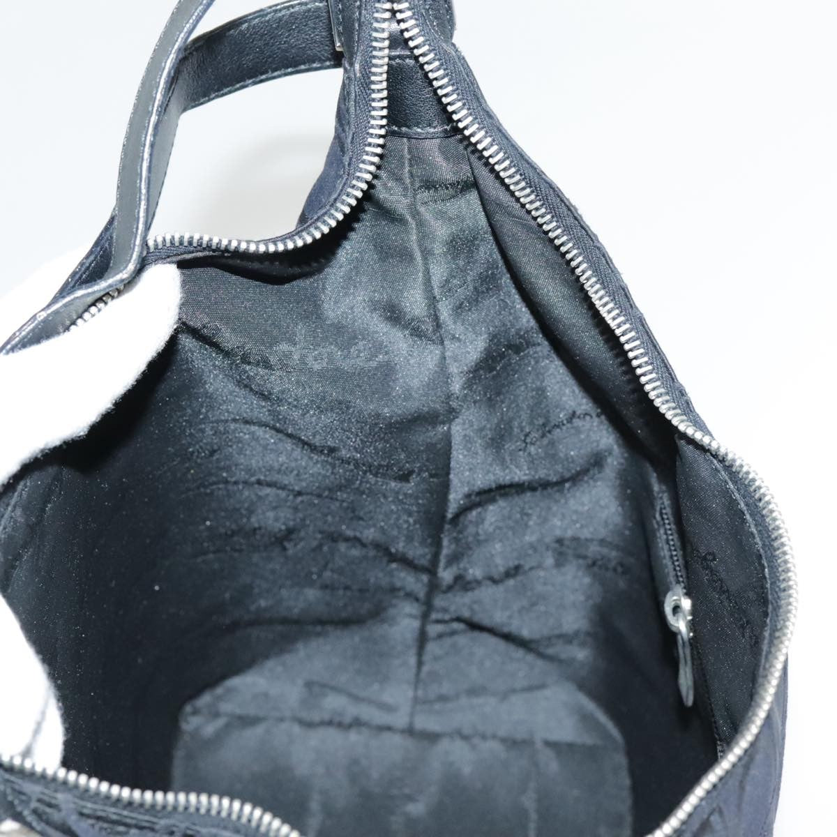 Salvatore Ferragamo Gancini Shoulder Bag Nylon, BLACK, NYLON, Shoulder bag