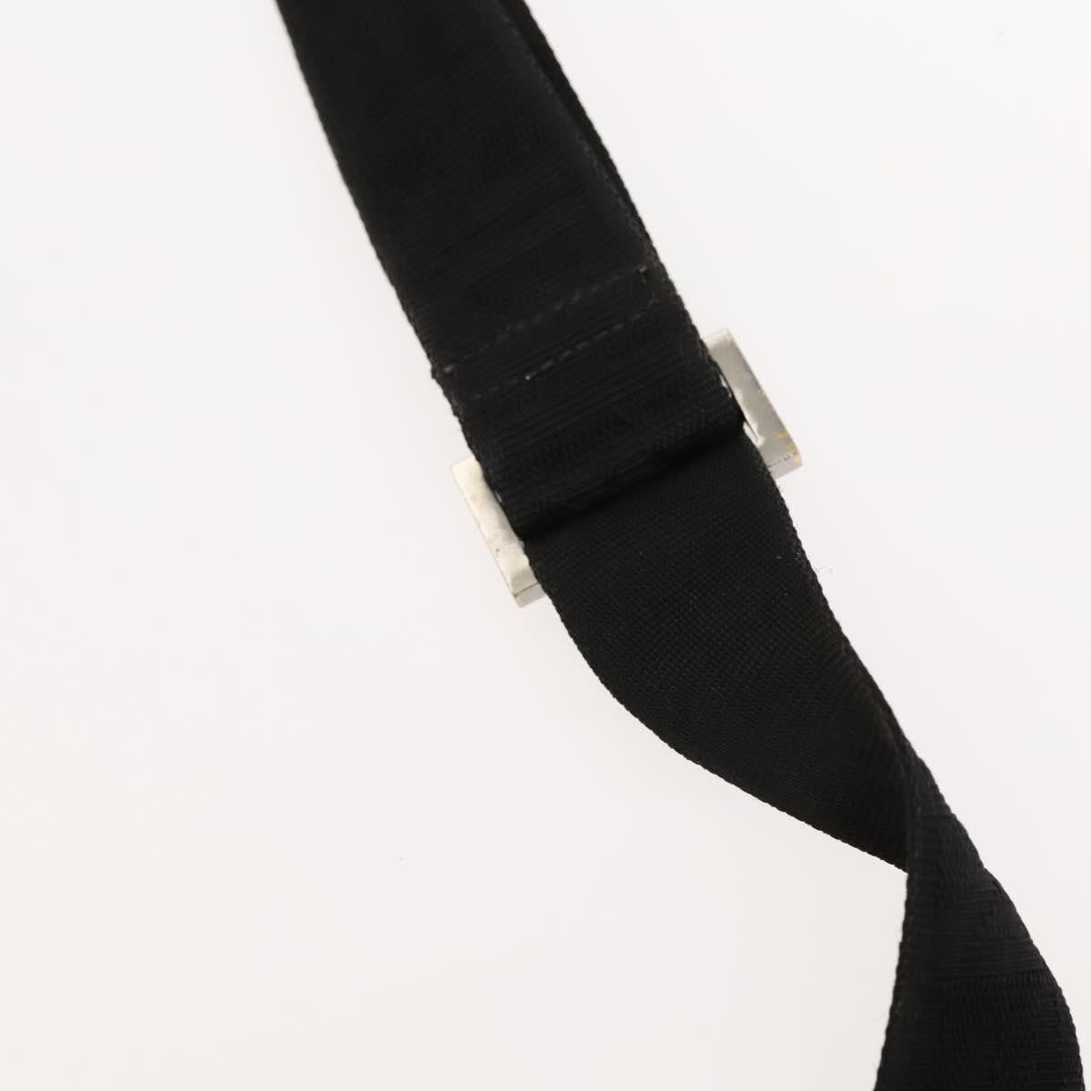 Fendi Vintage Double Buckle Flap Shoulder Bag Nylon, BLACK, NYLON, Shoulder bag