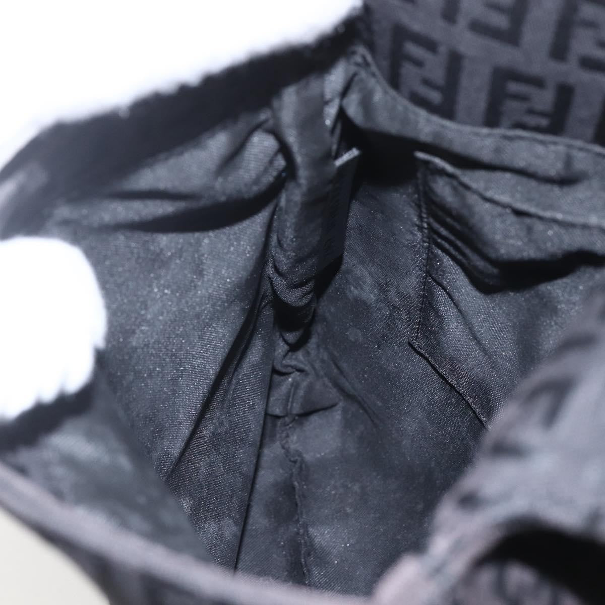 Fendi Vintage Flap Crossbody Bag Zucchino Canvas, BROWN, CANVAS, Shoulder bag