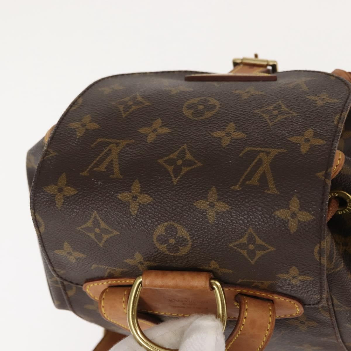 Louis Vuitton Vintage Montsouris Backpack Monogram Canvas, BROWN, CANVAS, Backpack