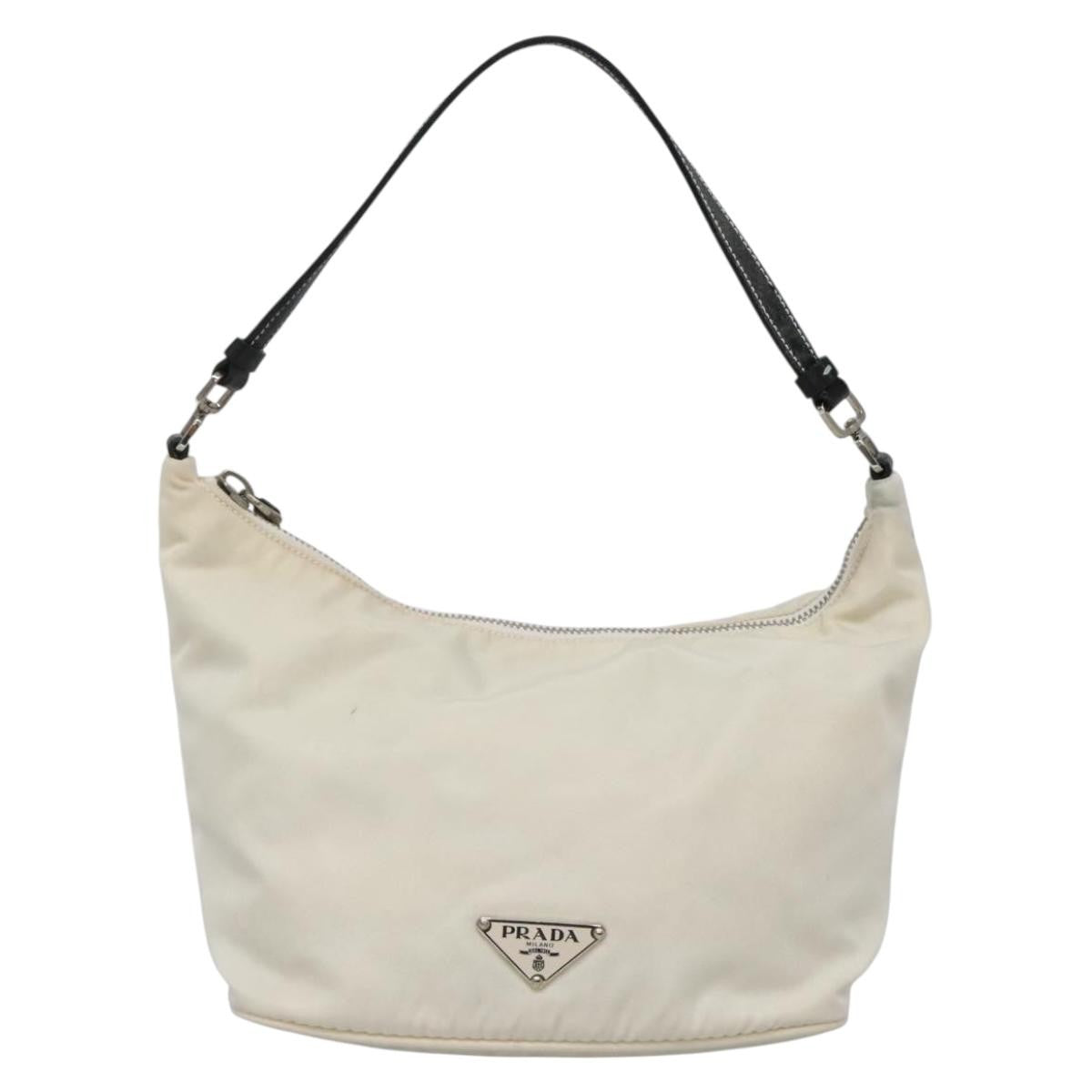 Prada Sirio Hobo Tessuto, WHITE, NYLON, Shoulder bag