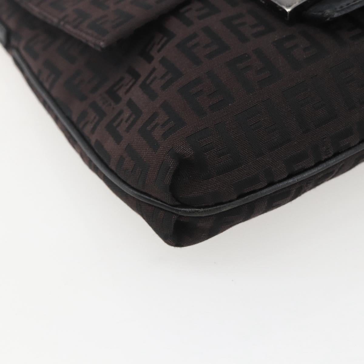 Fendi Vintage Flap Crossbody Bag Zucchino Canvas, BROWN, CANVAS, Shoulder bag