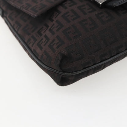 Fendi Vintage Flap Crossbody Bag Zucchino Canvas, BROWN, CANVAS, Shoulder bag