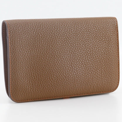Hermes Dogon Duo Combined Wallet Leather, BROWN, LEATHER, Wallets