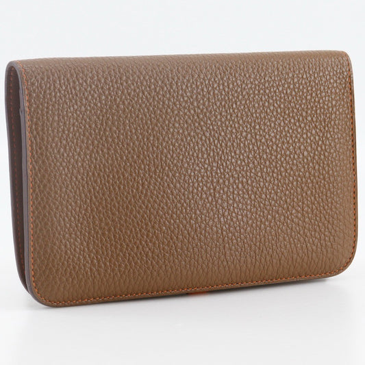 Hermes Dogon Duo Combined Wallet Leather, BROWN, LEATHER, Wallets