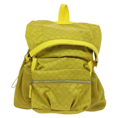 Bottega Veneta Vintage Backpack Nylon, Yellow, Nylon, Backpack