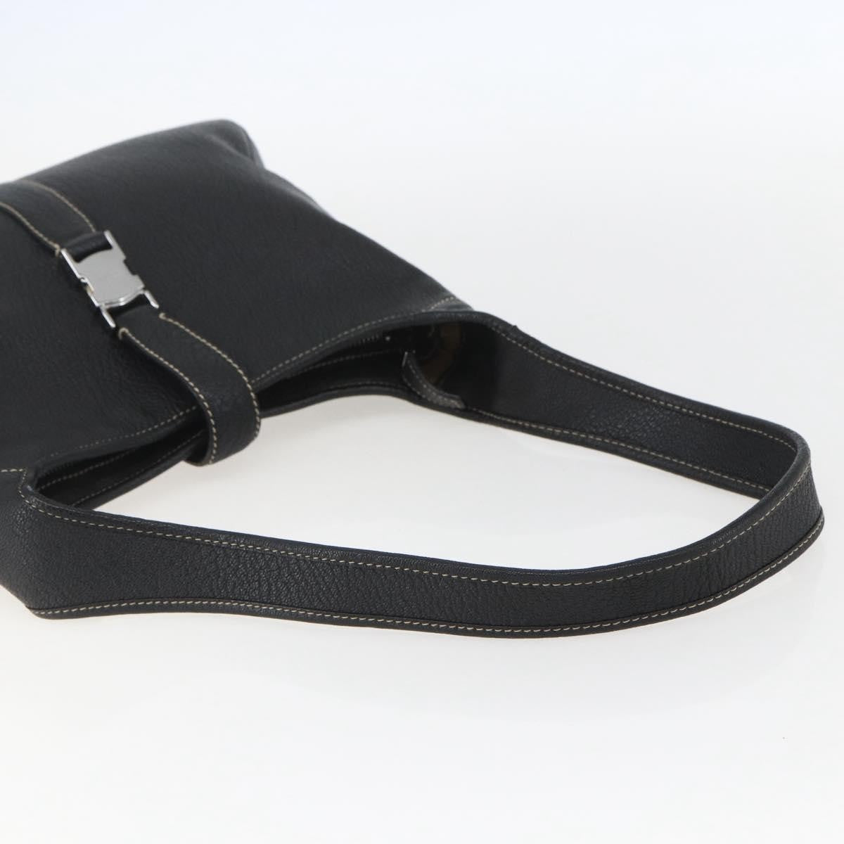 Salvatore Ferragamo Vintage Shoulder Bag Leather, BLACK, LEATHER, Shoulder bag