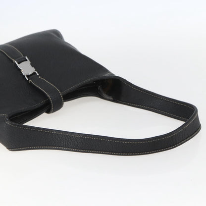 Salvatore Ferragamo Vintage Shoulder Bag Leather, BLACK, LEATHER, Shoulder bag