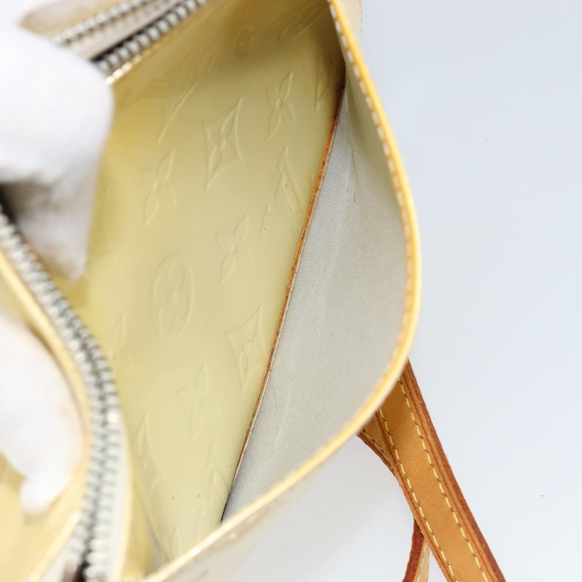 Louis Vuitton Minna Street Handbag Monogram Vernis, YELLOW, PATENT_LEATHER, Shoulder bag