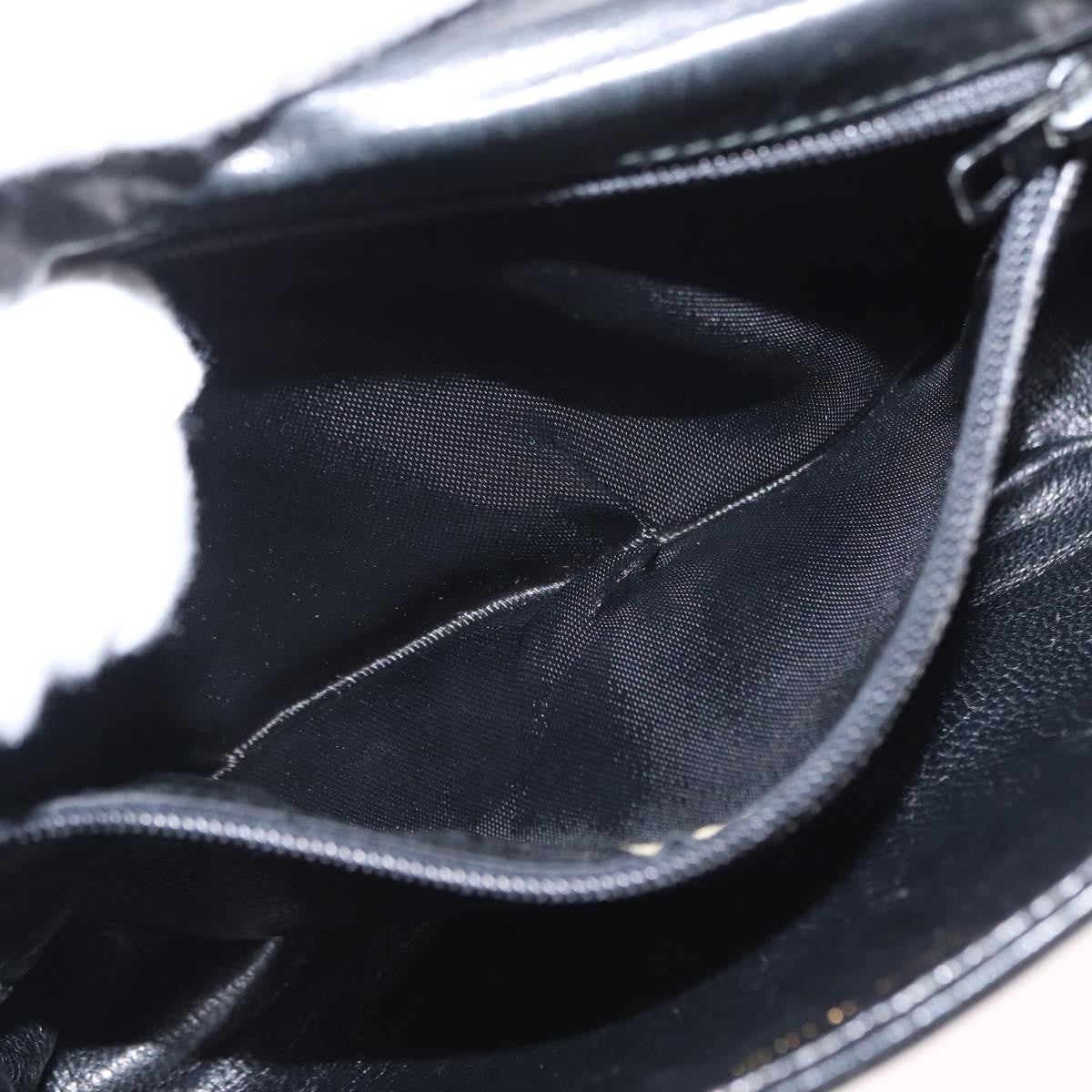 Chanel Vintage CC Stitch Flap Bag Leather, BLACK, LEATHER, Shoulder bag