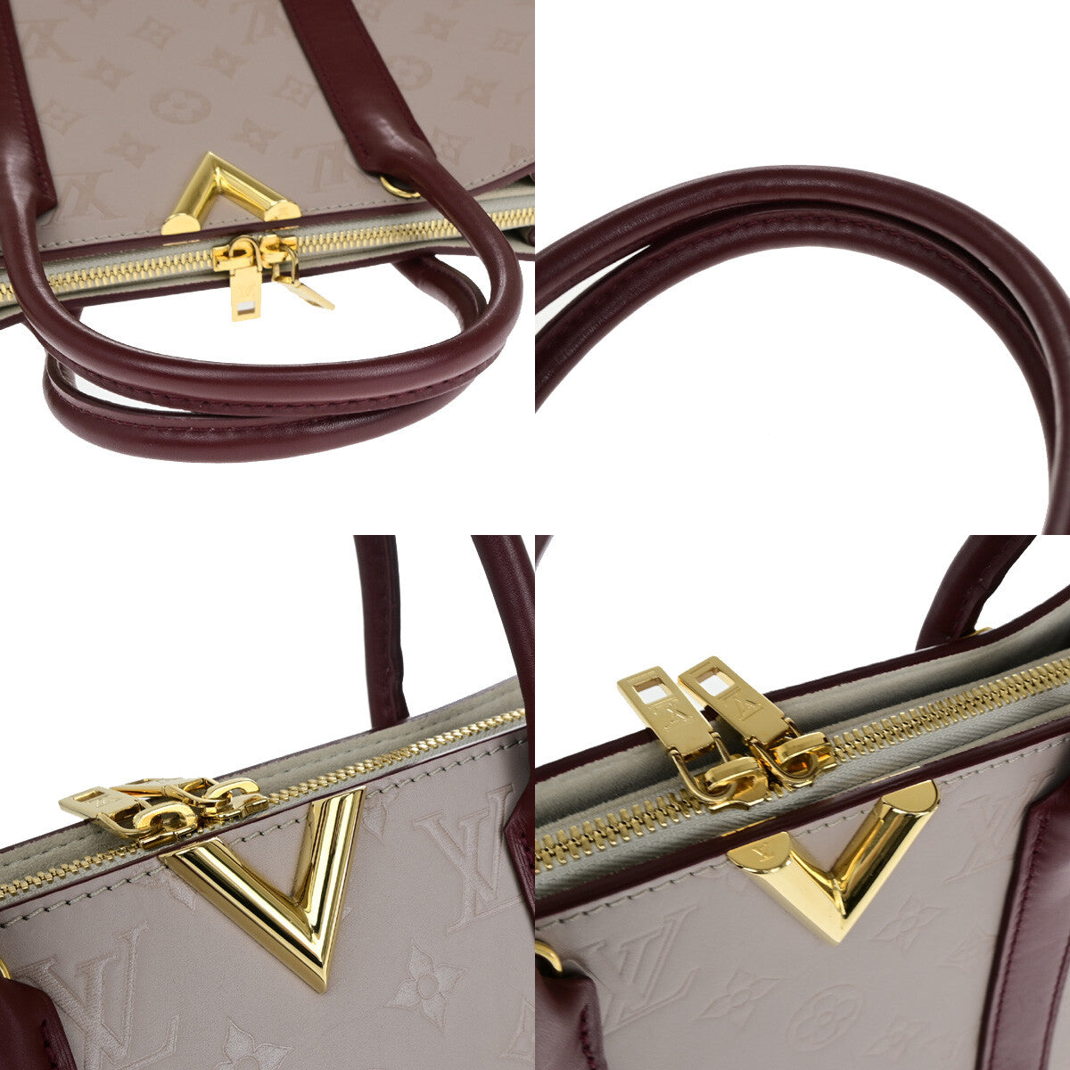 Louis Vuitton Very Tote Monogram Leather, BEIGE, LEATHER, Tote bag
