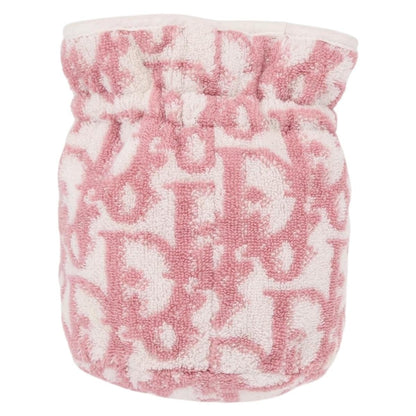 Christian Dior Vintage Trotter Pouch Pile, PINK, COTTON, Clutche & pouche