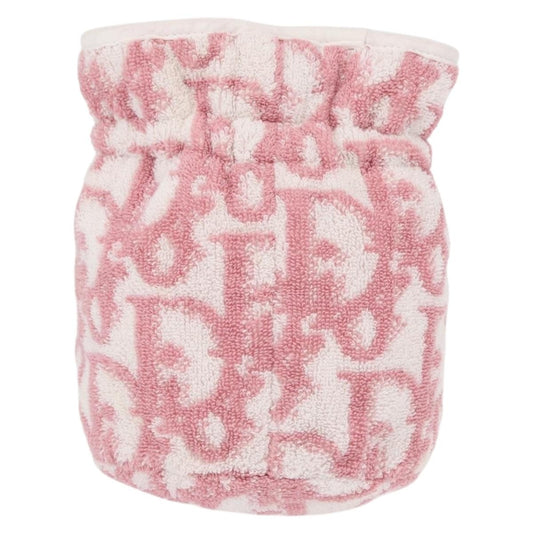 Christian Dior Vintage Trotter Pouch Pile, PINK, COTTON, Clutche & pouche