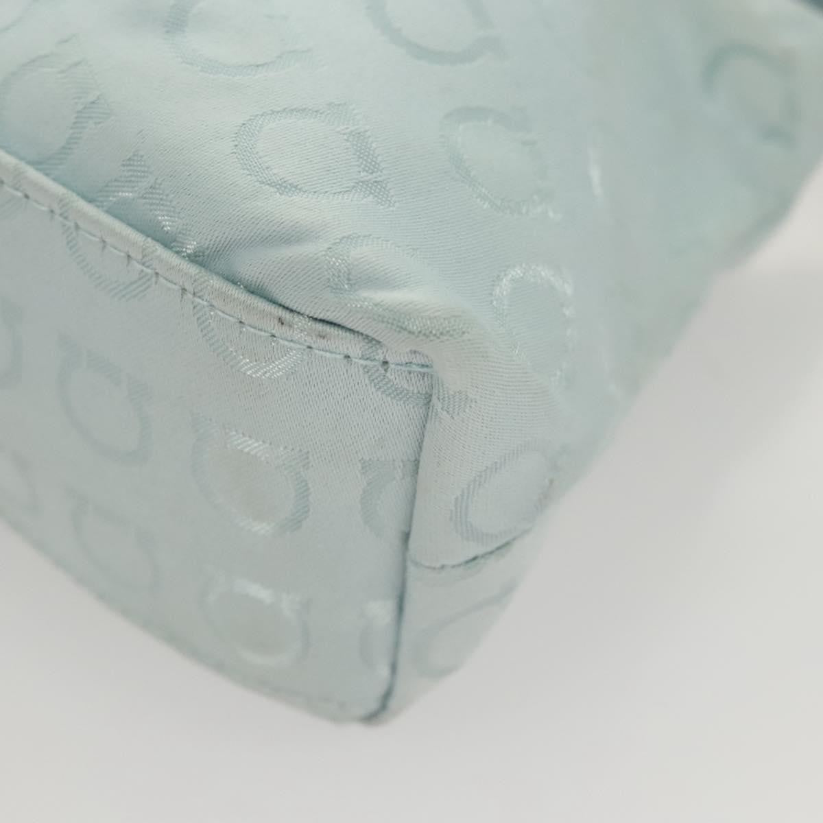 Salvatore Ferragamo Vintage Gancini Pochette Nylon, BLUE, NYLON, Clutche & pouche