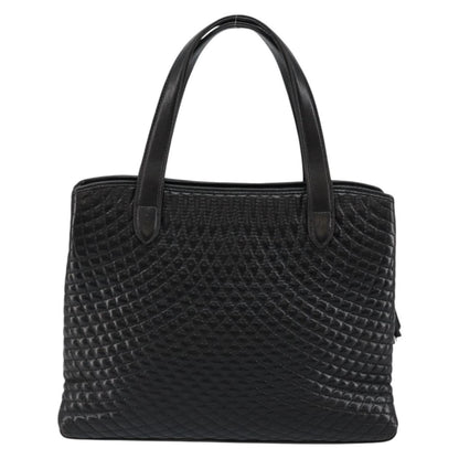 Bally Vintage Handbag Quilted Leather, BLACK, LEATHER, Handbag