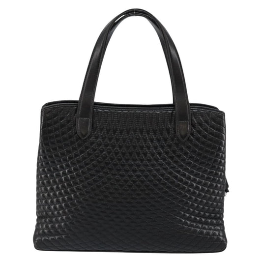 Bally Vintage Handbag Quilted Leather, BLACK, LEATHER, Handbag
