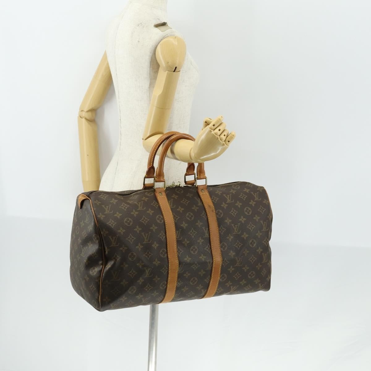 Louis Vuitton Keepall Bag Monogram Canvas, Brown, Canvas, Travel Bag