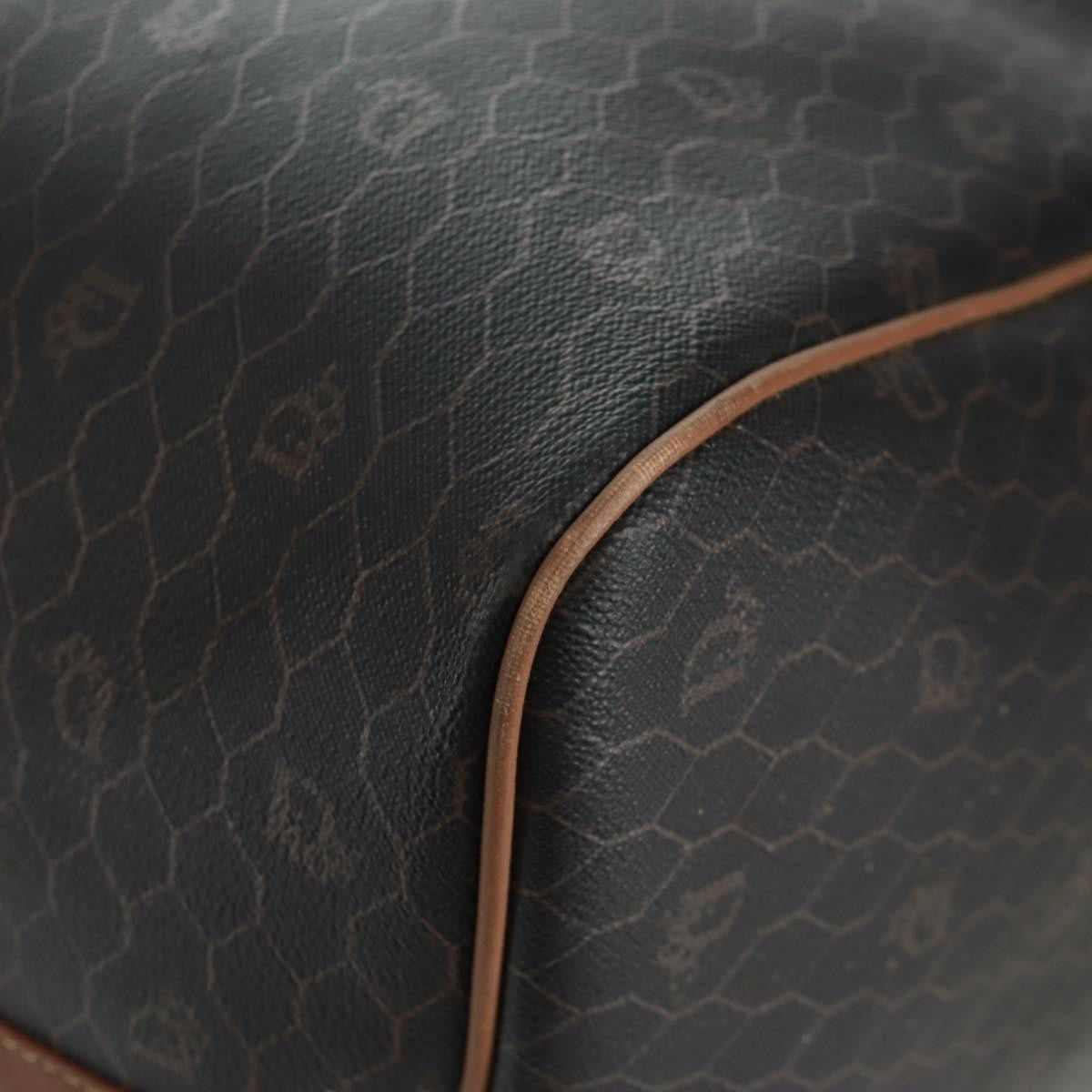 Christian Dior Vintage Honeycomb Boston bag Canvas and Leather, BLACK, CANVAS, Travel bag