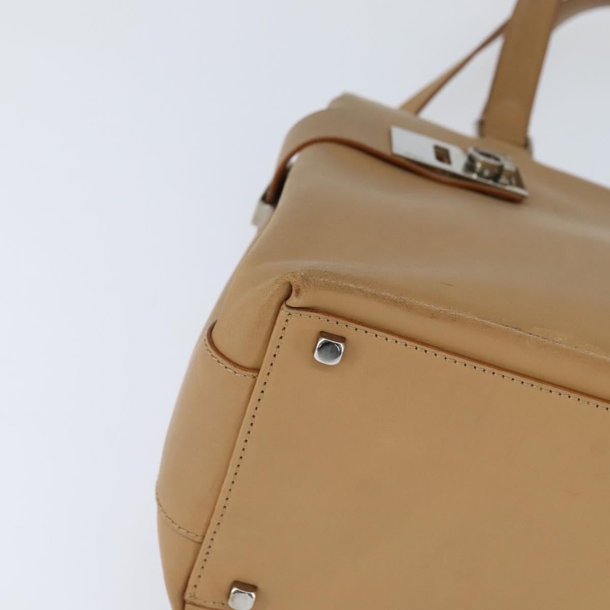 Salvatore Ferragamo Gancini Tote Leather, BEIGE, LEATHER, Tote bag