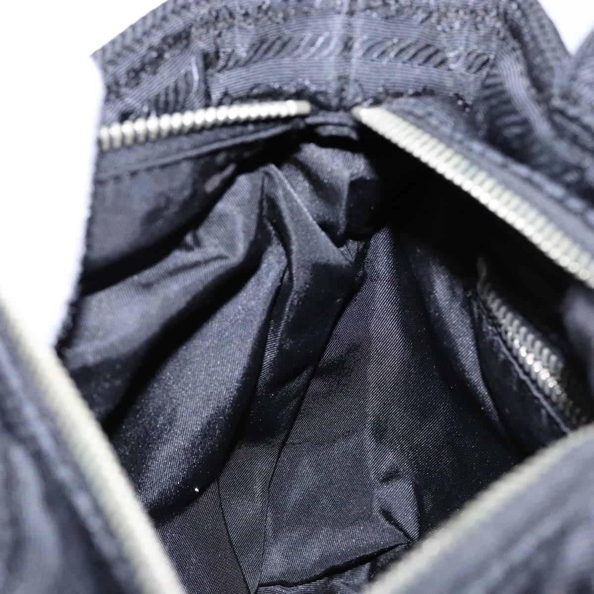 Prada Vintage Zip Handbag Tessuto, BLACK, NYLON, Handbag