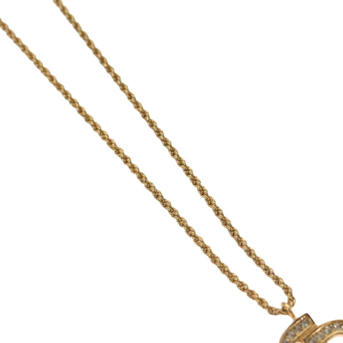 Christian Dior CD Pendant Necklace Gold-plated, GOLD, METAL, Necklace