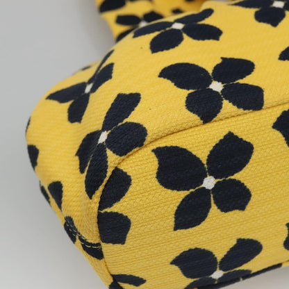 Chanel Vintage Frame Shoulder Bag Printed Canvas, YELLOW, CANVAS, Shoulder bag