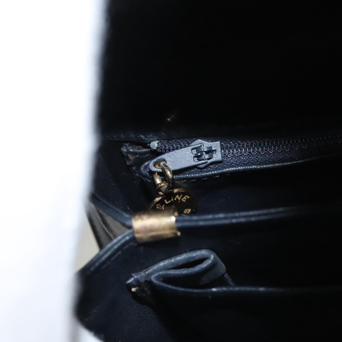 Celine C Sulky Shoulder bag Canvas and Leather, NAVY, CANVAS, Shoulder bag