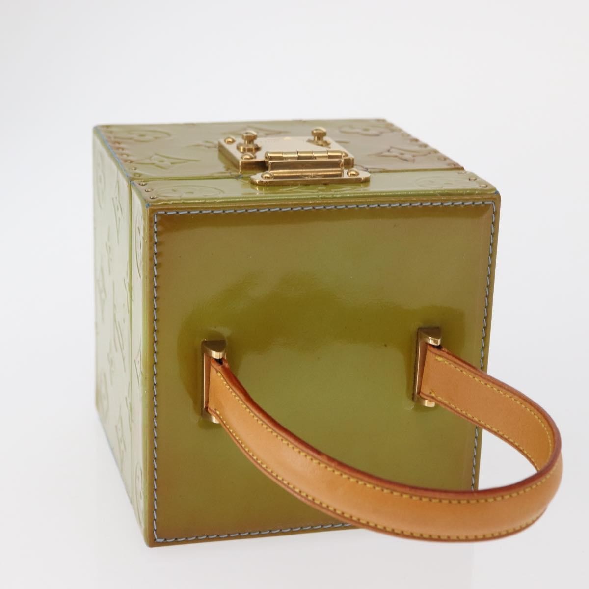 Louis Vuitton Bleecker Box Bag Monogram Vernis, Green, Patent Leather, Clutch
