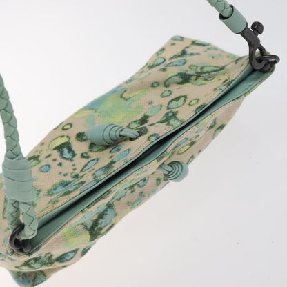 Bottega Veneta Vintage Shoulder Bag Canvas, GREEN, CANVAS, Shoulder bag