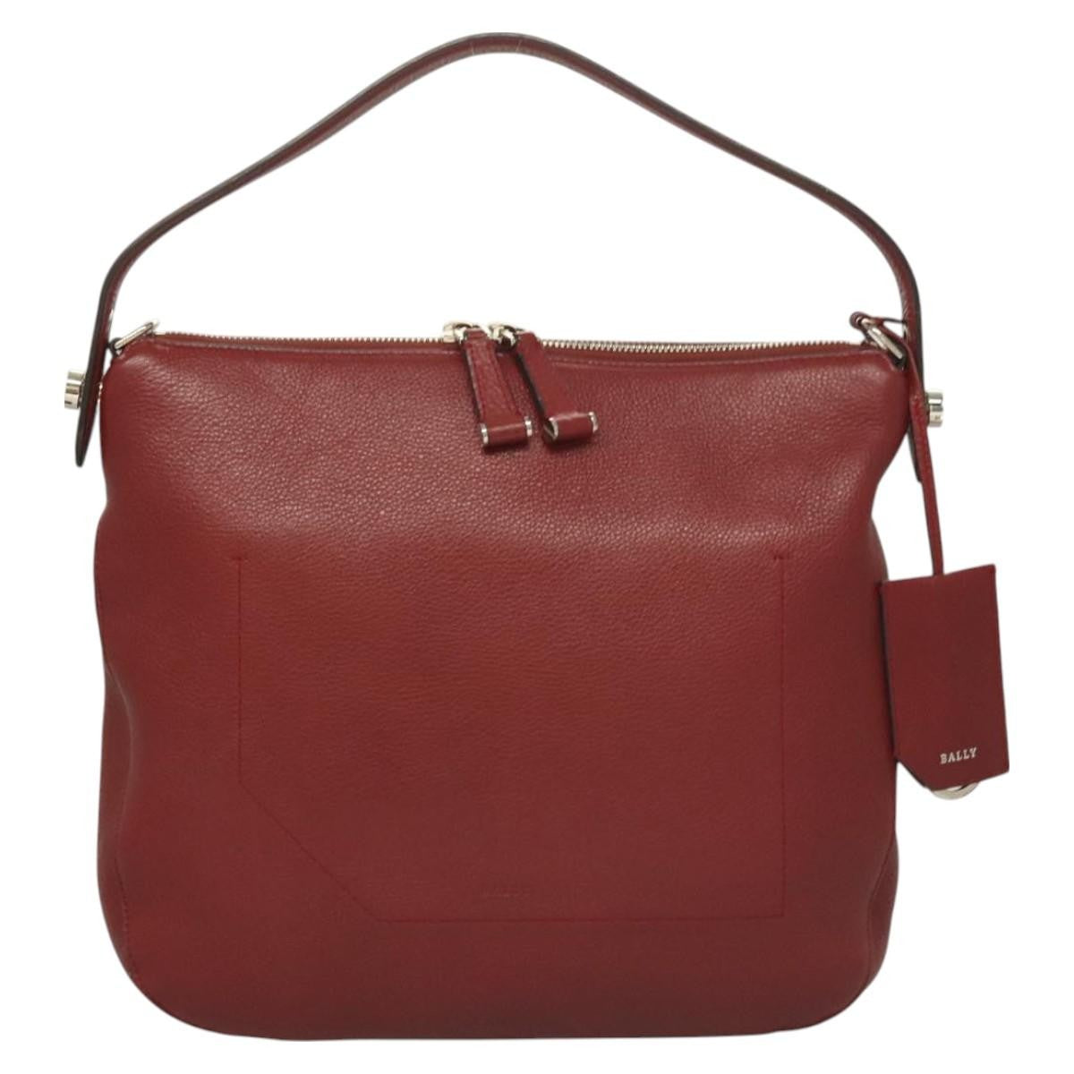 Bally Vintage Shoulder Bag Leather, RED, LEATHER, Shoulder bag