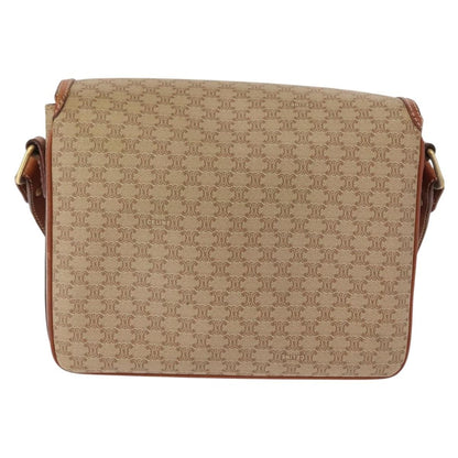 Celine Macadam Shoulder Bag PVC Leather, BEIGE, PVC, Shoulder bag