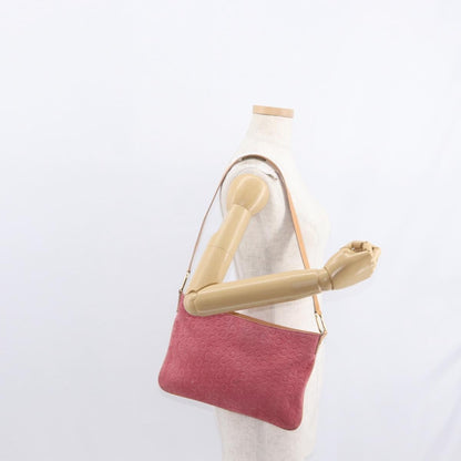 Celine C Macadam Shoulder bag Suede, PINK, SUEDE, Shoulder bag