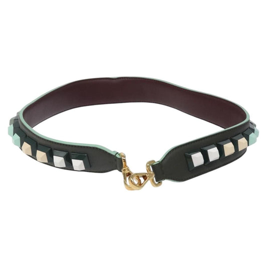 Fendi Strap You Shoulder Strap Leather, GREEN, LEATHER, Straps