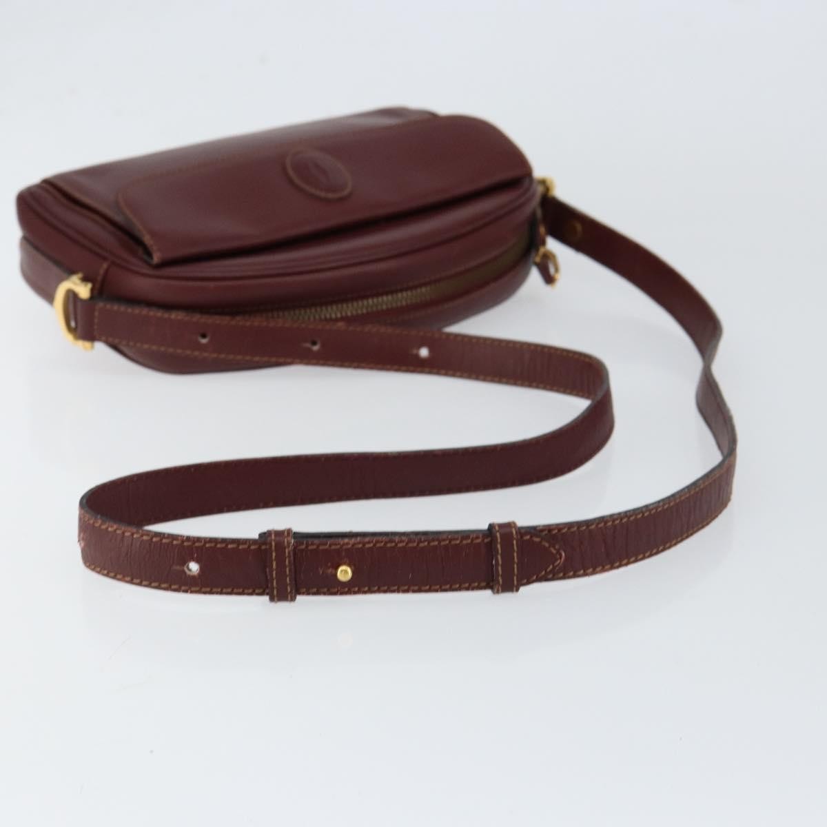 cartier Must de Cartier Shoulder Bag Leather, BURGUNDY, LEATHER, Shoulder bag