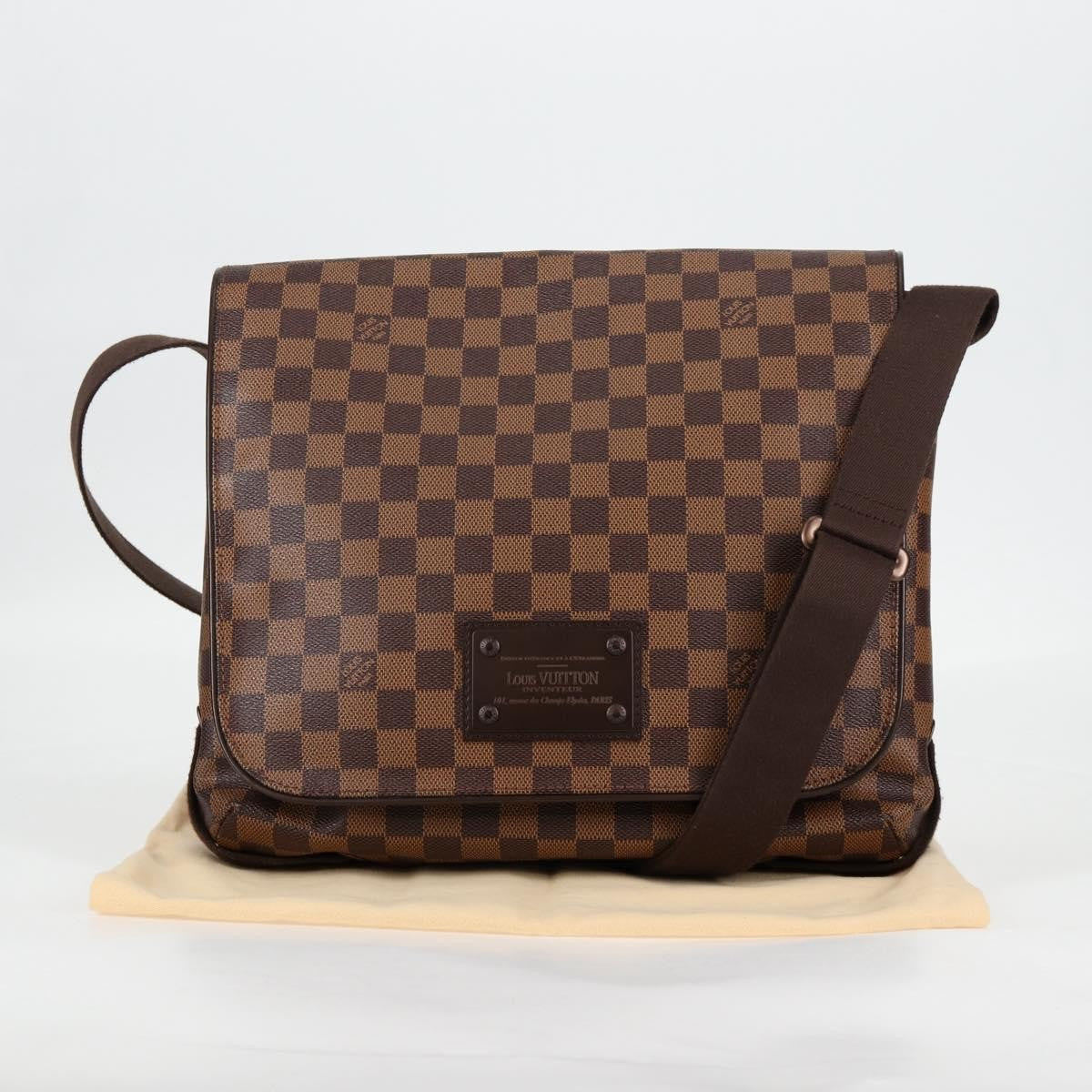 Louis Vuitton Brooklyn Handbag Damier, BROWN, CANVAS, Handbag