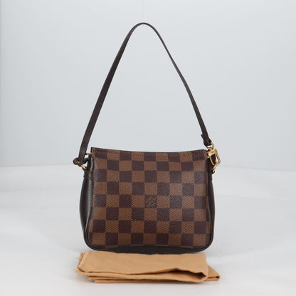 Louis Vuitton Trousse Make Up Bag Damier, BROWN, CANVAS, Clutche & pouche