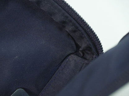 Christian Dior Saddle Zip Pouch Diorissimo Canvas, NAVY, CANVAS, Clutche & pouche