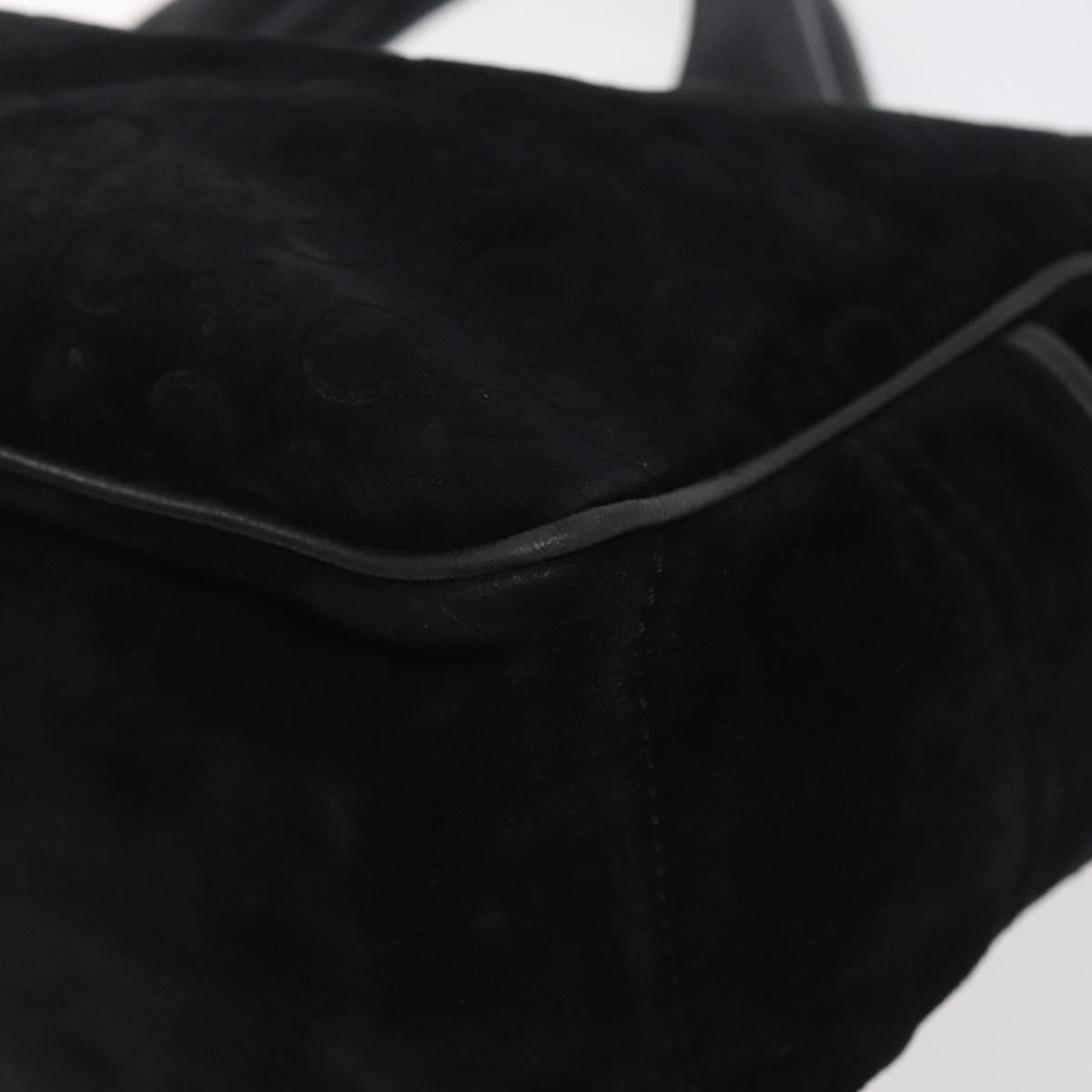 Celine Boogie Satchel Macadam, BLACK, CANVAS, Handbag