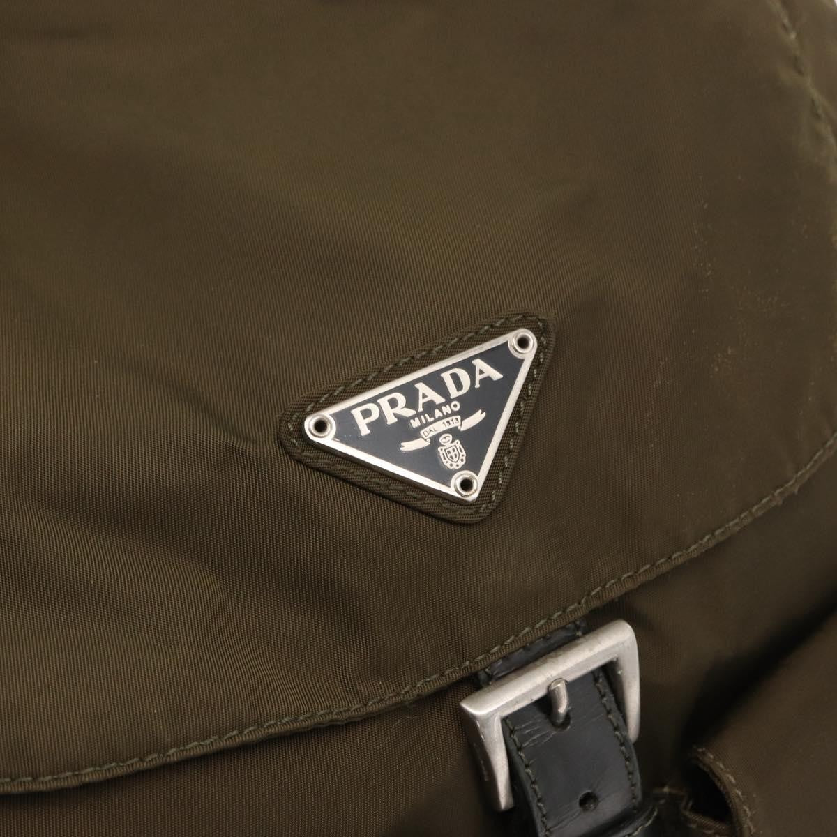Prada Sac à dos Re-nylon nylon, KHAKI, NYLON, Backpack